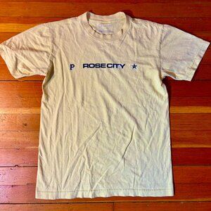 Portland Rose City, pale yellow tee - Mens Sz Small